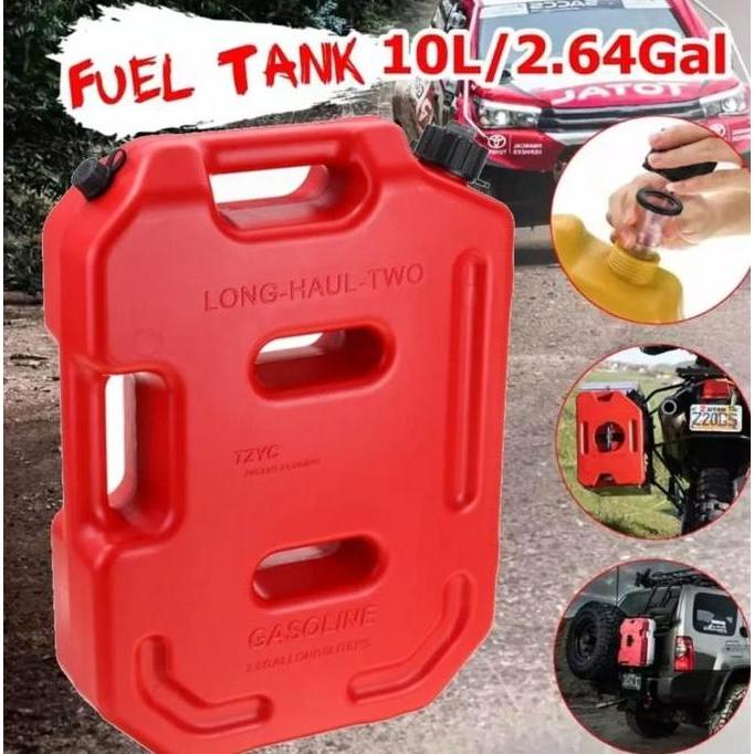Gasoline Jerry Can Jerigen bensin HDPE 10L BBM Drigen Solar + kunci GAN