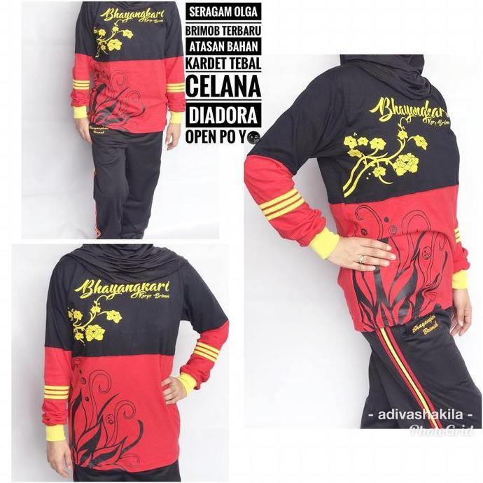 { ATASAN SAJA} ATASAN BAJU OLAHRAGA BHAYANGKARI BRIMOB MOTIV BUNGA DAN MOTOV BORDIR Terlaris