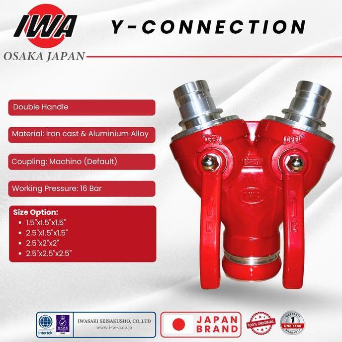 IWA - Y-Connection / Double Handle Fire Hose Divider | Pembagi Aliran Air Pemadam Kebakaran