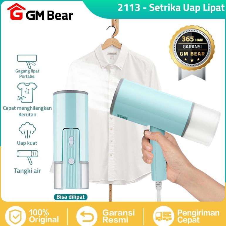 GM Bear Setrika Uap Lipat Portable  2113 - Setrika Uap Travelling Setrika Uap Low Watt