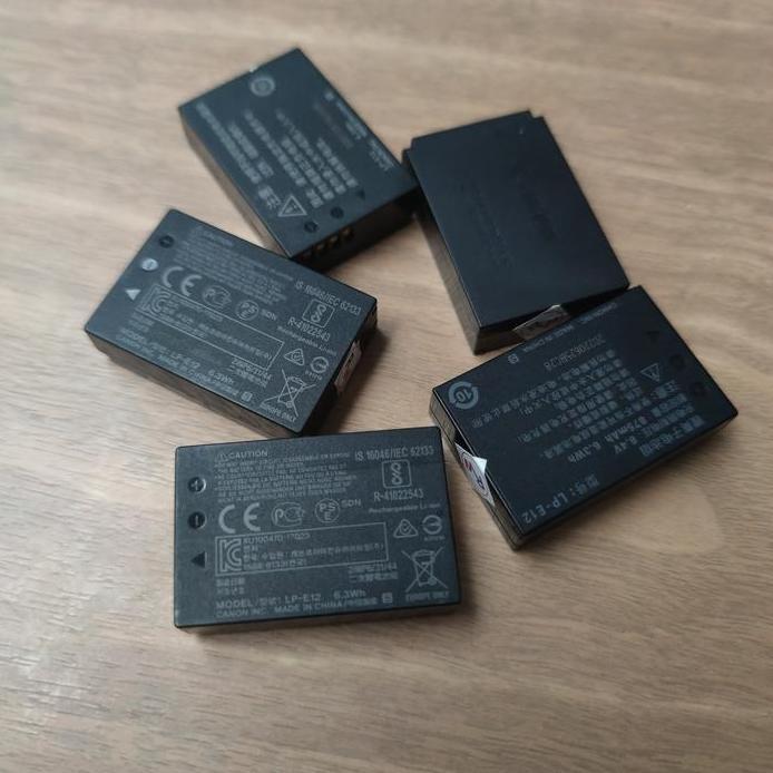 Baterai Canon Lp-E12 Batre Ori Bekas Lpe12 100D M2 M50 M10 M100 Eosm 2Nd