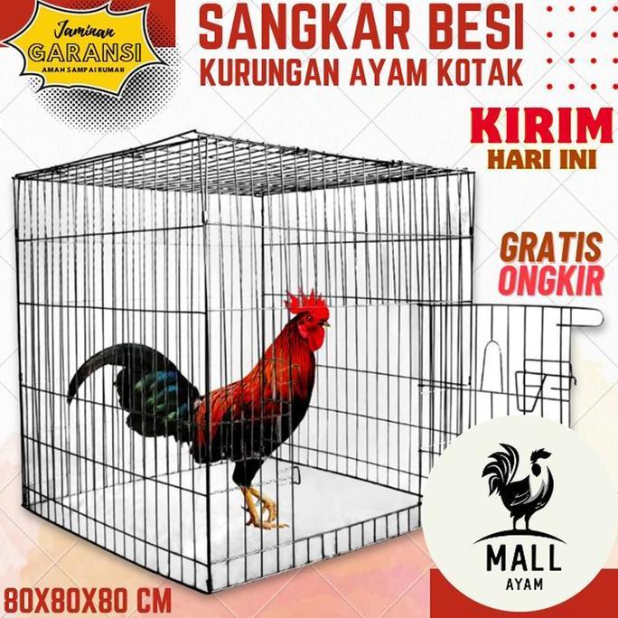 AYAM MALL Sangkar Kandang Besi Kotak Lipat Kurungan Kurung Ayam Jago