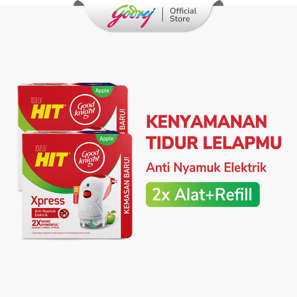 Hit Good Knight Xpress Set x2 - Obat Nyamuk Elektrik - Bunuh Nyamuk Penyebab Demam Berdarah (DBD)