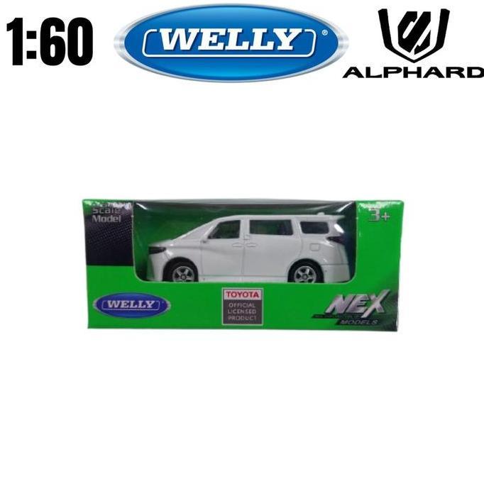 Diecast Welly Nex Toyota Alphard Putih Skala 1:60 Mobil Balap