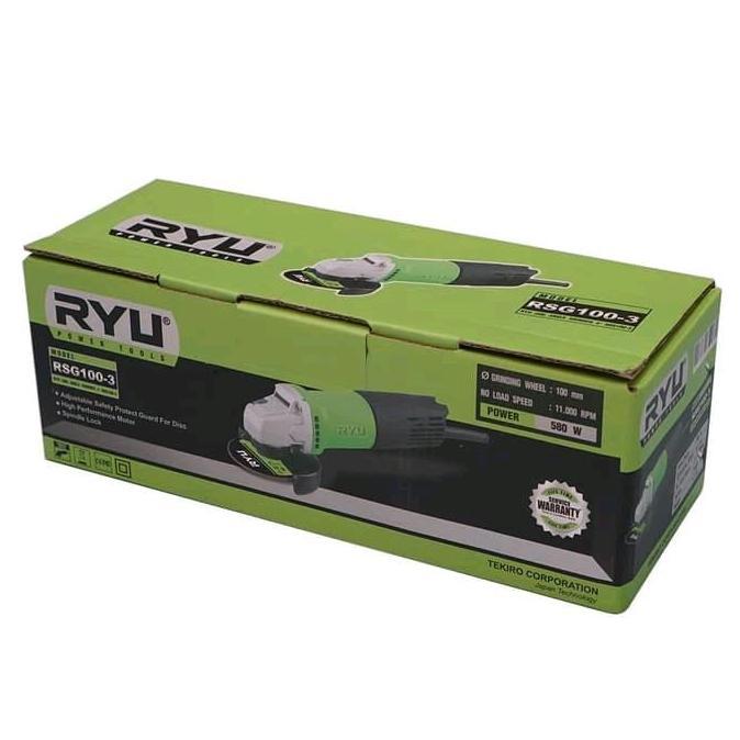 Gurinda Tangan Tekiro Ryu RSG100-3 Angle Grinder 4 inch Gerinda Grinda