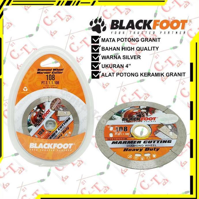 Mata Potong Granit Marmer Diamond Wheel 4 Inch Blackfoot Mata Gerinda