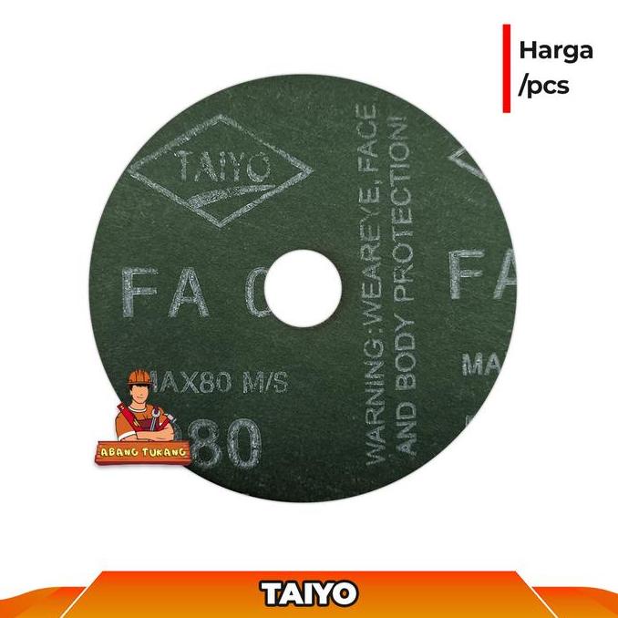 Amplas Fiber Disc TAIYO 4" Inch Mata Gerinda Fiber Disc P24 P36 P40