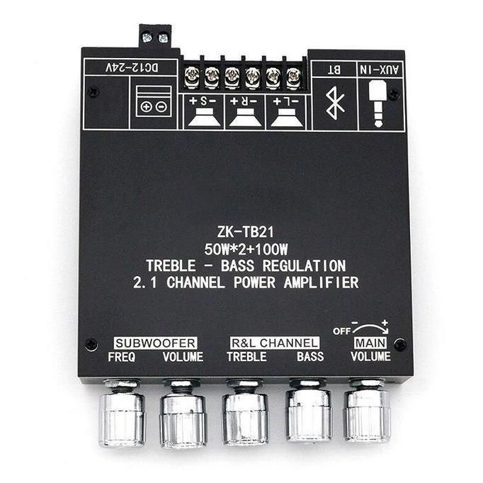 ZK-TB21 TPA3116D2 Bluetooth 5.0 Penguat Subwoofer Papan 50WX2 + 100W 2.1 Channel Power Audio Penguat