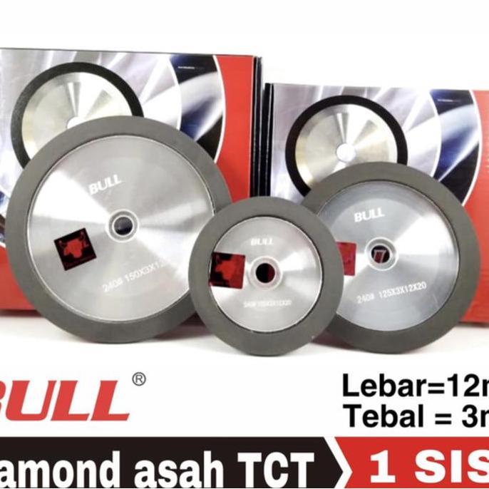 Red Diamond wheel bull grenda asah tct 6 inch gret 600 tebal 150x3x12