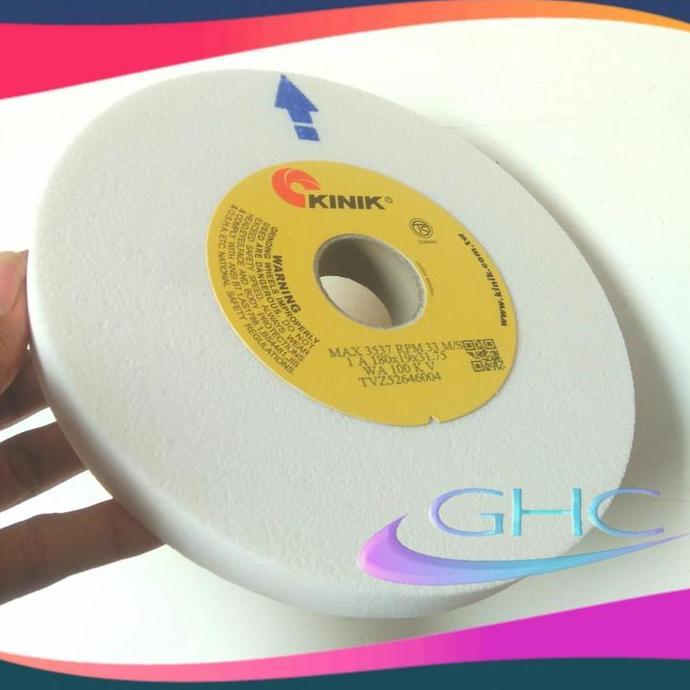 Batu Gerinda Kinik 7 inch WA 100 KV 1A Gerinda Kinik 180 x 19 x 31.75