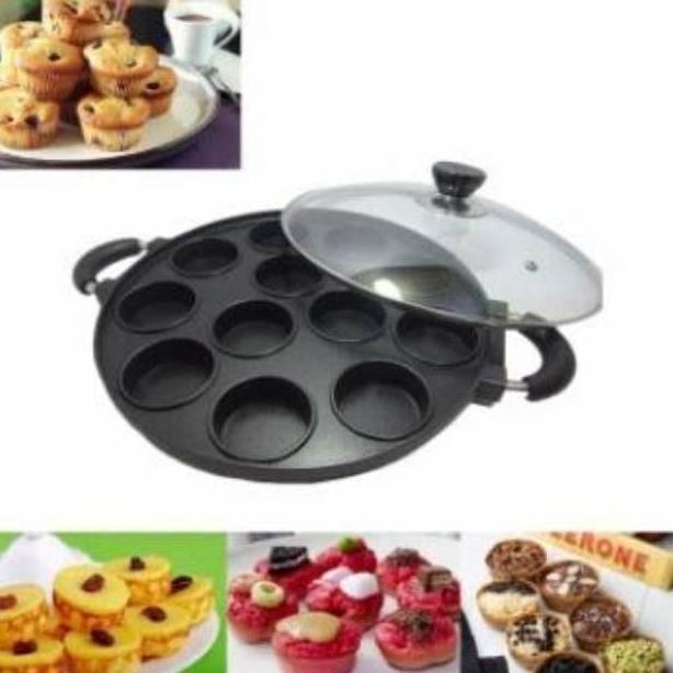 Cetakan 12 Lubang Datar Suggo / Cetakan Suggo / Cetakan Kue / Cetakan Martabak / Cake Pan / Cetakan 