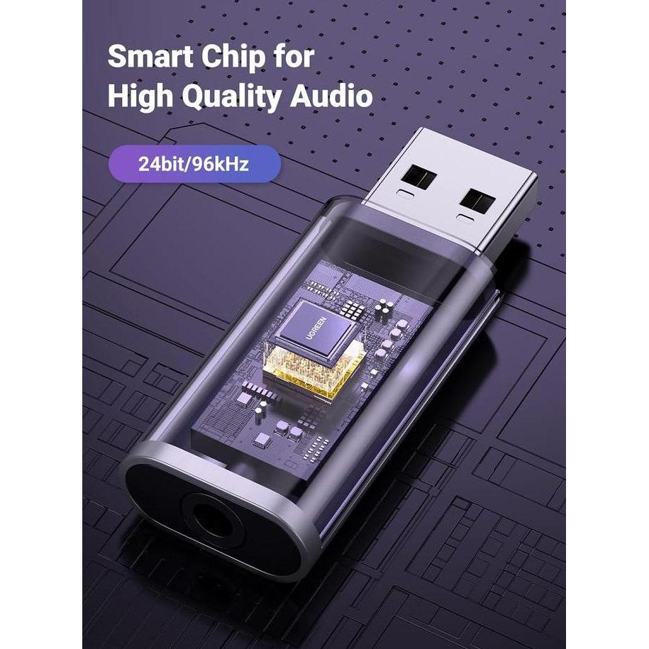 UGREEN Sound Card External Usb 2.0 Stereo Ugreen Usb Soundcard 80864