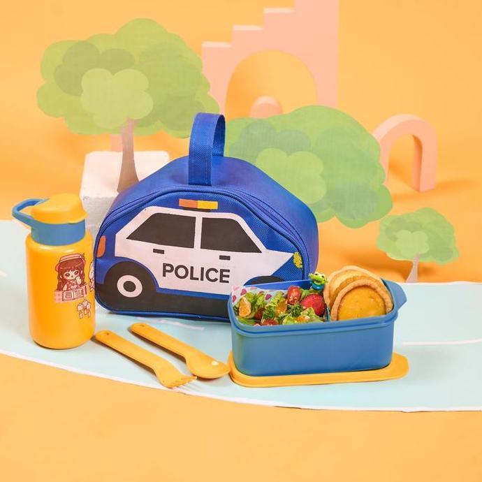 [COD] [BTS] MODERNO Paket Car Series Lunch Fit Box Set of 12 Pcs (Kotak Makan / Tempat Bekal dengan 