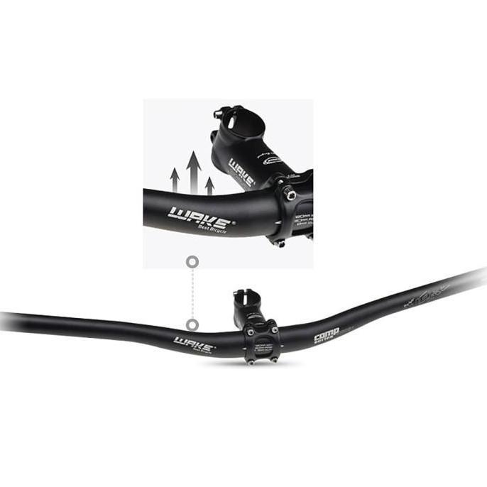 Wake Rise Handlebar Stang Sepeda 31.8 X 720 Mm Os Oversize Rise 30Mm Outdoor Setang Mtb Alloy Ringan
