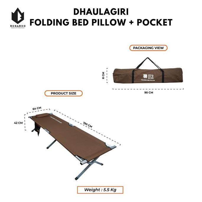 Folding Bed Pillow Dhaulagiri - Velbed Dhaulagiri Alumunium - Tandu Dh Kualitas Terbaik Harga Termur
