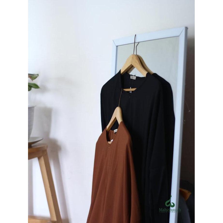 Dress Ageng Nawili abaya  Syari Mahzhuuzh Polos gamis muslim Basic Wanita Hitam Wolfis Remaja Dewasa