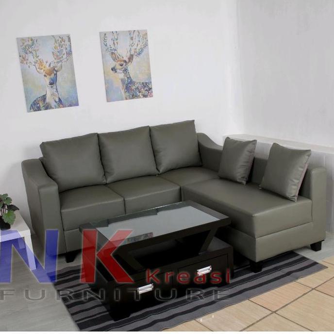 Promo Sofa Kursi Ruang Tamu Kantor Minimalis + Meja Tamu Diskon