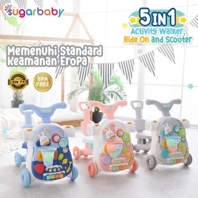 Sugar Baby Activity Walker 5 in 1 Ride On Scooter Baby Push Walker