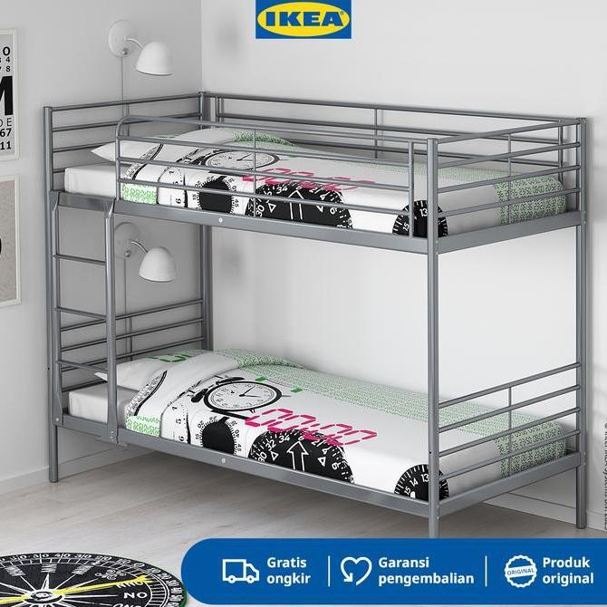 Promo IKEA SVARTA Rangka Tempat Tidur Tingkat 90x200 cm Diskon