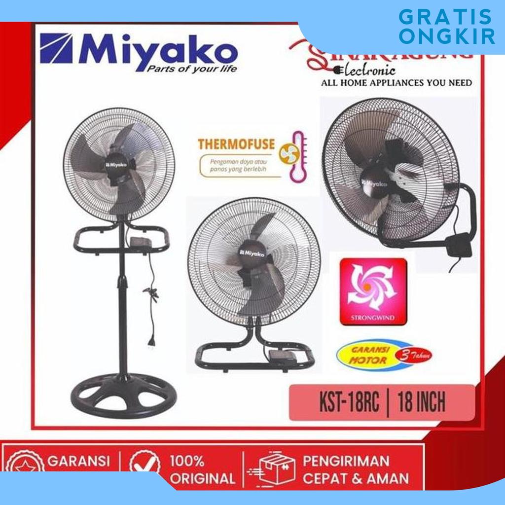 Miyako Kst18Rc / Kst-18Rc  Kipas Angin Besi 3 In 1 - Garansi Resmi