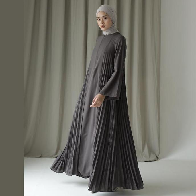 Asvari by Aska Label - Gamis wanita plisket Terlaris