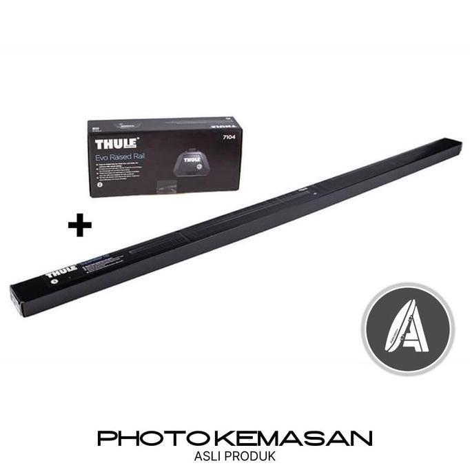 THULE CROSS BAR MOBIL JEPIT ROOF RAIL UNIVERSAL BLACK ORIGINAL 7104 ORIGINAL DAN TERPERCAYA