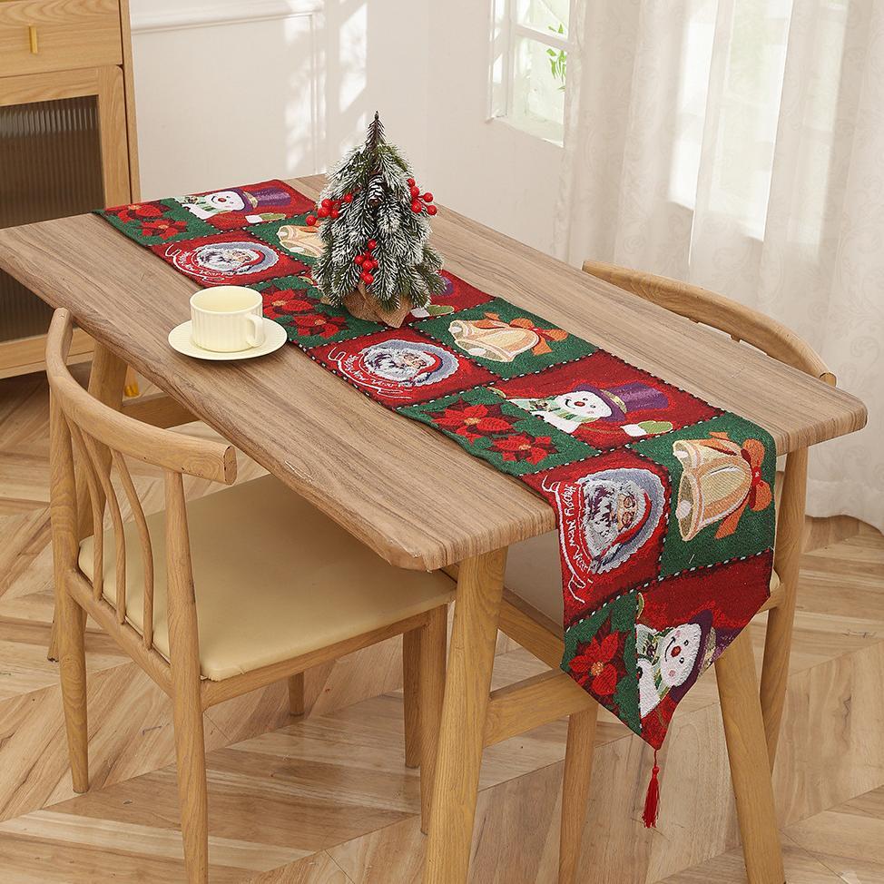TABLE RUNNER Nuansa Natal  TAPLAK MEJA Christmas table runner taplak meja nuansa Natal Christmas dec