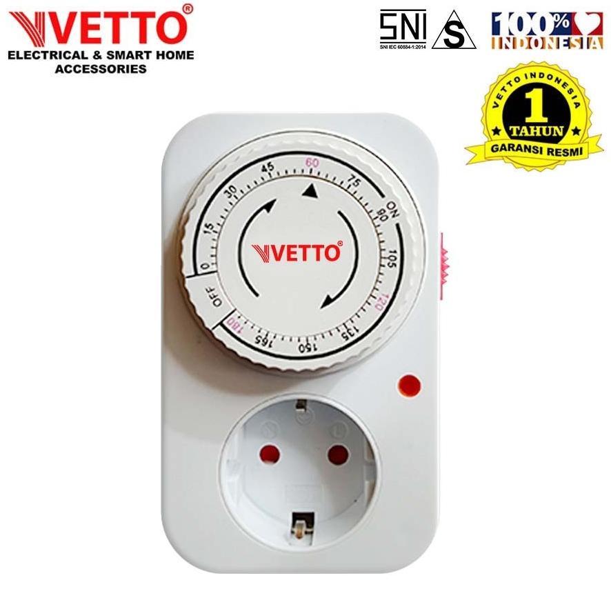 VETTO Stop Kontak Timer Analog - 3 Jam