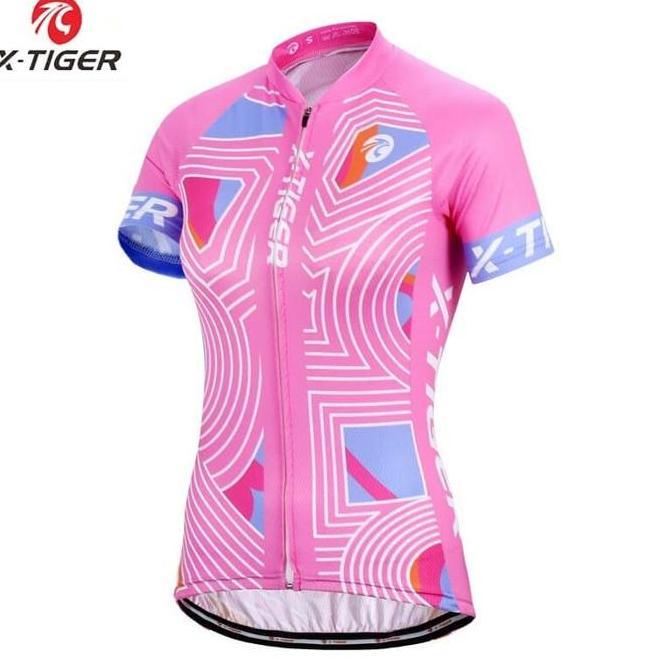 JERSEY X-TIGER Pink Baju SEPEDA FEMALE WANITA