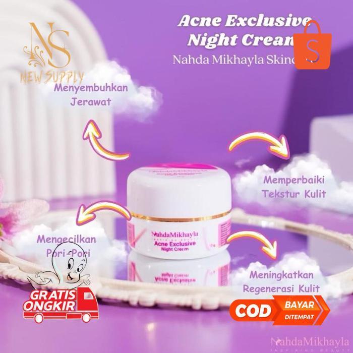 IK69 NAHDA SKINCARE || ECERAN CREAM MALAM/SIANG/TONER/FOAMING WASH (SABUN) NAHDA SKINCARE Hemat