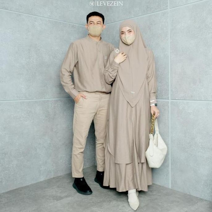 Luella Set I  Long Tunik dan Rok Polo Linen by Levezein