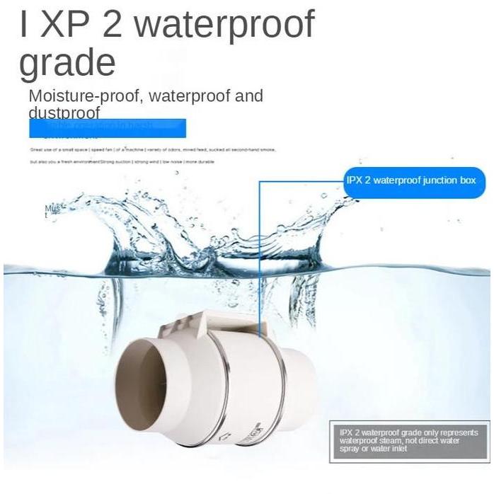 PROMO - 4 Inch Exhaust Fan Booster Fan Wall Duct mini Inline Exhaust Blower