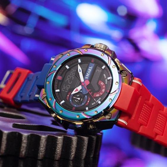 Jam Tangan Analog Digital Pria Wanita Sport Merk Smael Digital 8060