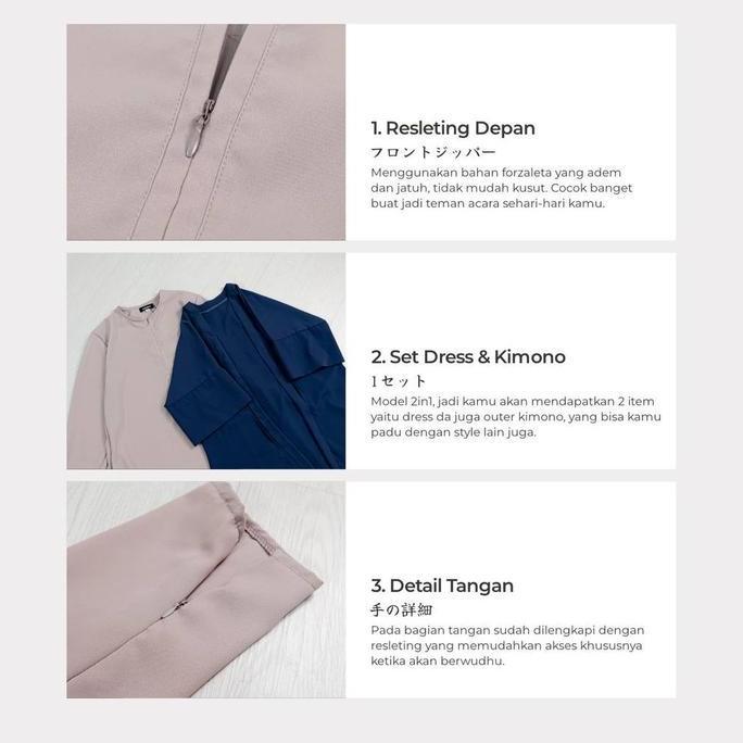 Mininos Yuki Set Kimono | Setelan Gamis Outer Japan Style