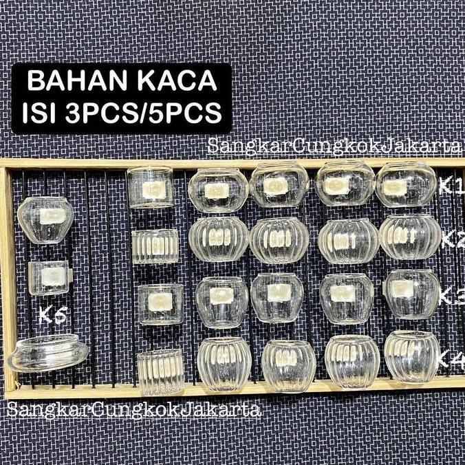 Cepuk Kaca Cungkok Kecil Pleci Kolibri Sogon Finch set 5pcs