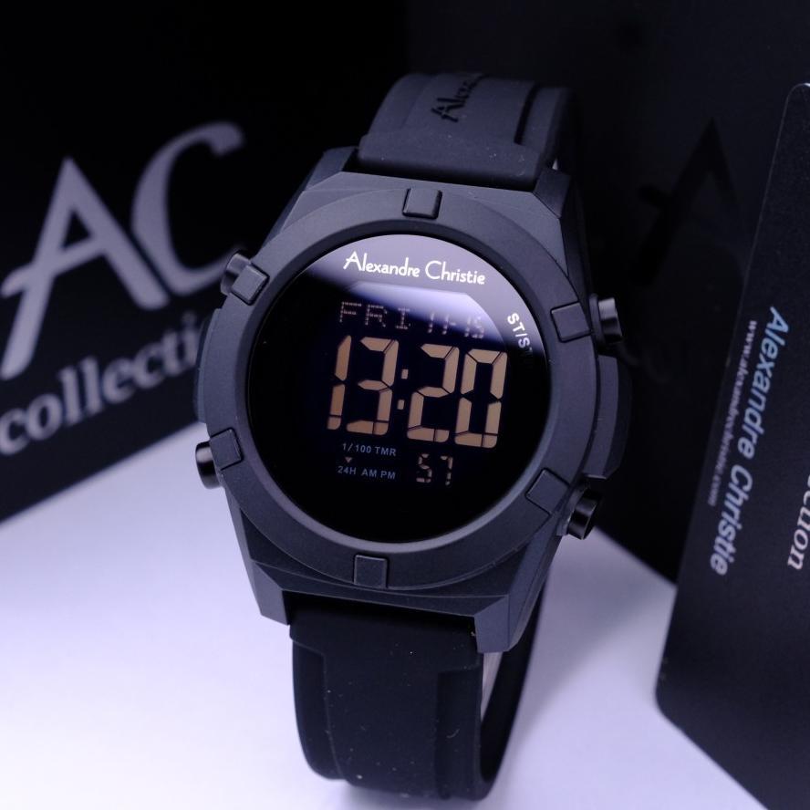 JAM TANGAN PRIA ALEXANDRE CHRISTIE AC 9371 AC9344 / AC 9342 / 9388BLACK SILICON SERIES ORIGINAL