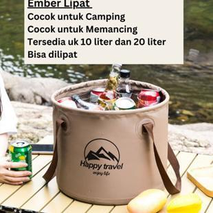 Ember Lipat Piknik Kapasitas 10 liter dan 20 liter Ember Fishing Camping Ember Travel Lipat Portable
