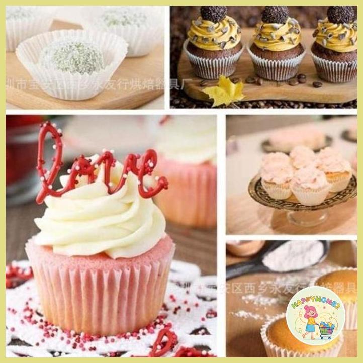 (HMOM2) GREASEPROOF CUPCAKE BAKING CASES KERTAS ALAS ROTI KERTAS MUFFIN CANTIK KESUKAAN BUNDA MAMA M