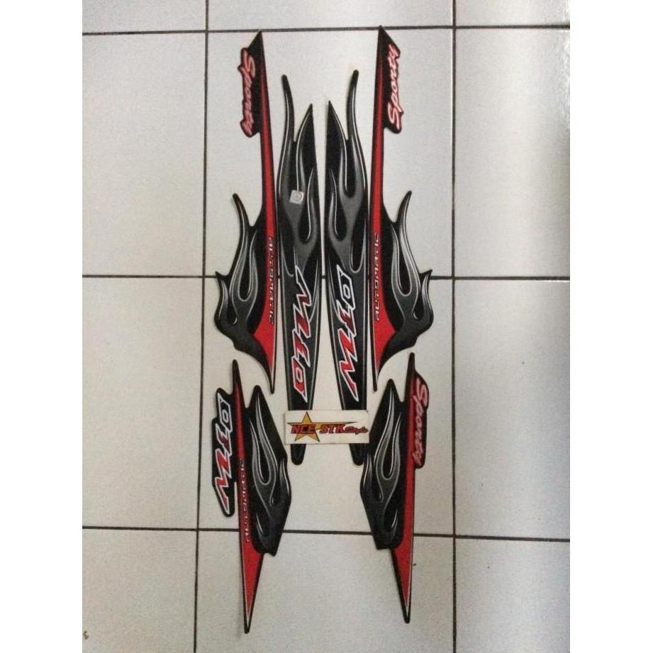 Stiker striping Mio Sporty 2006 hitam