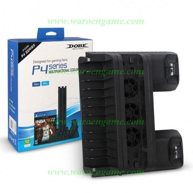 TERBARU Dobe Multifunctional Cooling Stand + LED PS4 Pro / PS4 Slim / PS4 Fat