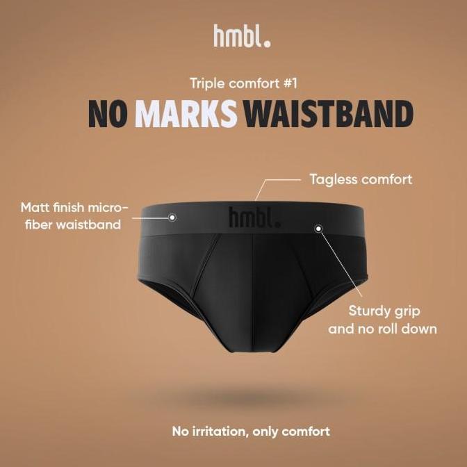 Hmbl Modal Briefs 3 Pcs, Celana Dalam Cowok, Super Lembut, Premium Feel, Anti-Bau, Tetep Nyaman Dan 