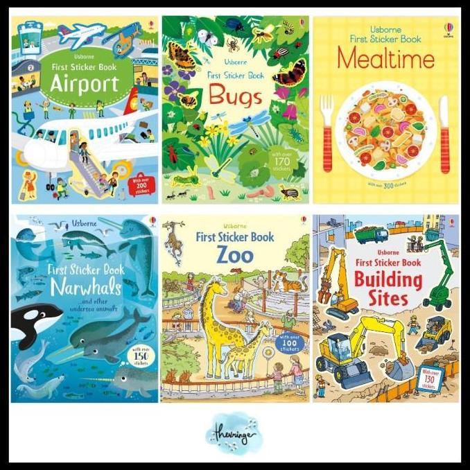PART 2 Usborne Sticker Book Alphabet Mealtime Airport