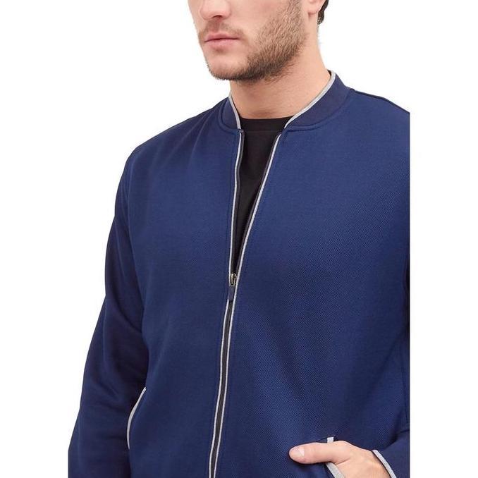 D&F Jaket Pria Bomber - Navy