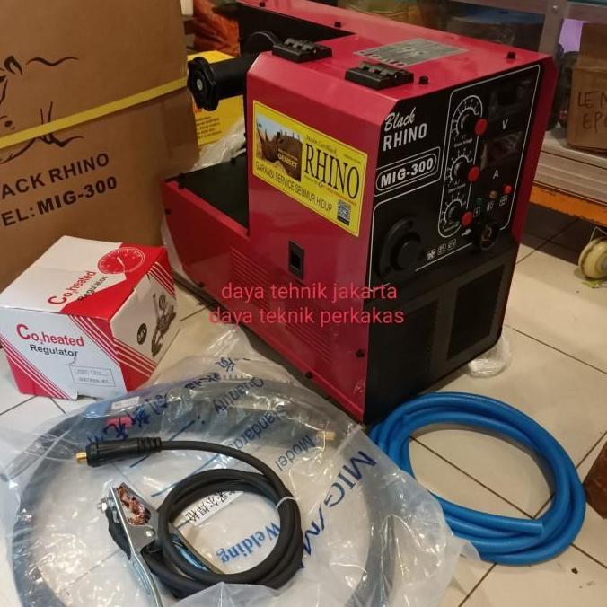 mig 300 Rhino 380v / mesin las mig 300 black rhino