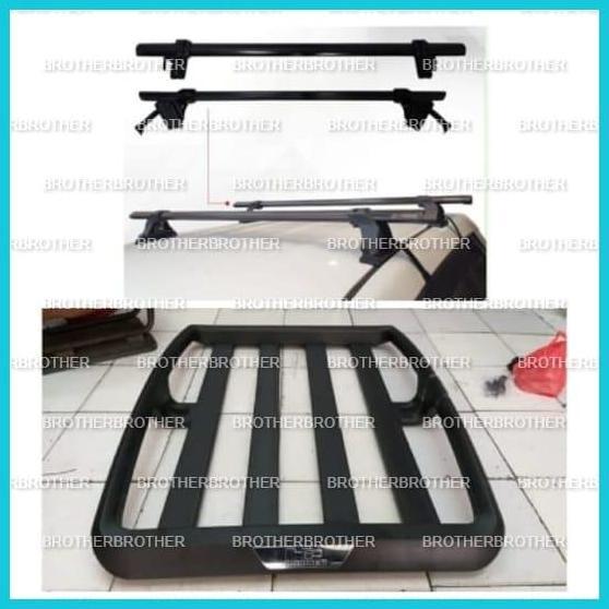 Paket Rak Rack Kaki Jepit Body Mobil Calya Sigra Roof Rack Universal
