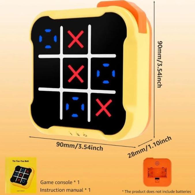 Papan Permainan Papan Tic-Tac-Toe Elektronik Multifungsi dan Teka-teki Elektronik Genggam untuk Semu