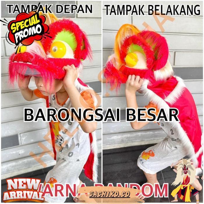 Mainan Topeng Barongsai Besar Gede Jumbo Bisa Dipakai Anak Balita Singa Imlek Kostum Bahan Bagus Kua
