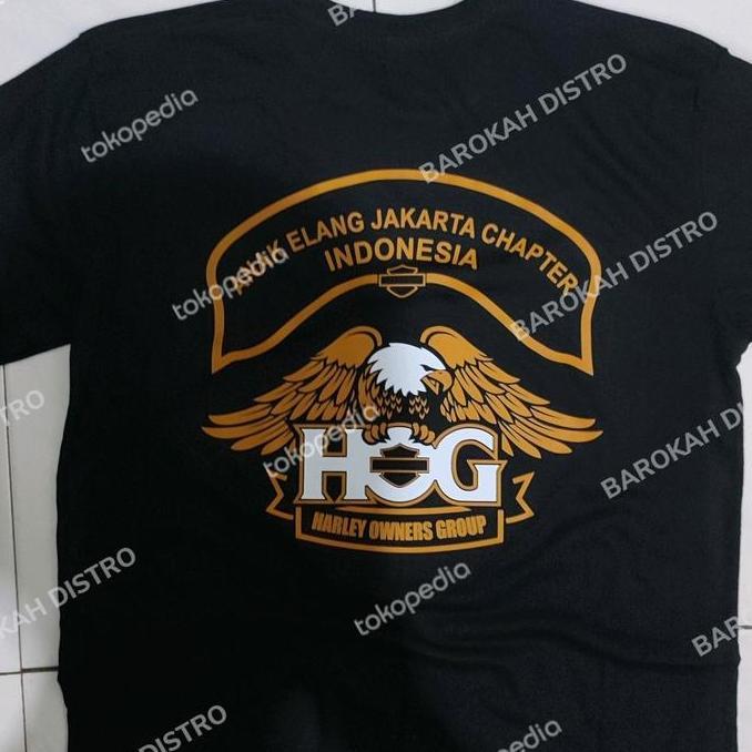T-shirt kaos HOG Harley Davidson Anak Elang Jakarta - bisa ganti kota