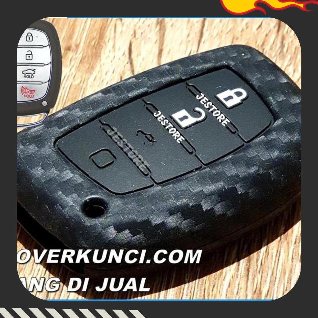 Hyundai Creta 4Btn Cover Kunci Sarung Carbon Hyundai Creta Kunci Cover