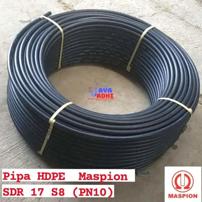 BEBAS ONGKIR - Pipa HDPE 1/2" ROLL - Maspion PN10 20mm Saluran Air Bersih PDAM Selang Hitam Irigasi